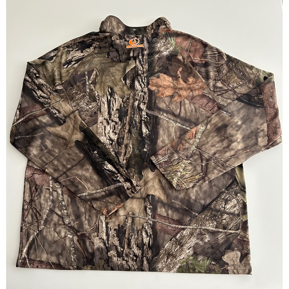 Mossy Oak Break Up Country Men's Camouflage Long Sleeve Quarter Zip Shirt XL